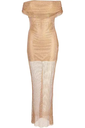 Self-Portrait Rhinestone-embellished maxi-dress