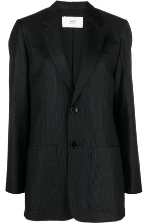 Ami Pinstripe-pattern wool blazer