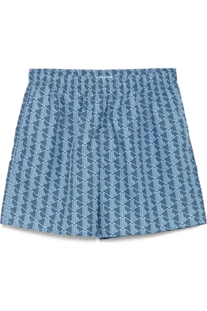 Lacoste Monogram print swim trunks