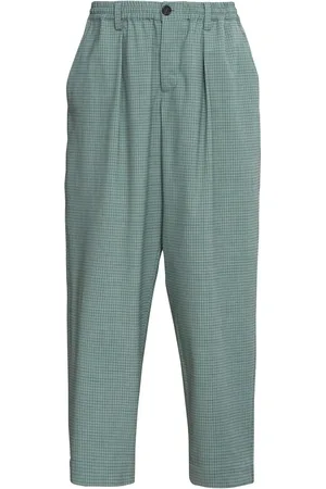 Marni Grid-pattern mid-rise pants