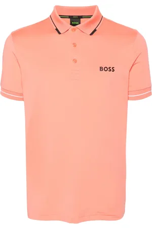 HUGO BOSS Logo-print stretch polo shirt