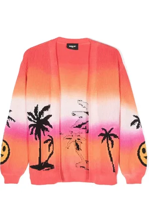 BARROW Intarsia-knit cotton cardigan