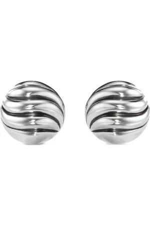 David Yurman Sterling Sculpted Cable stud earrings (8mm)