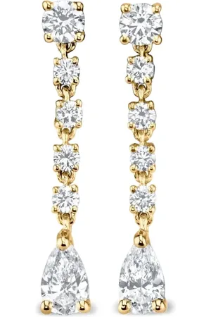 Anita 18K yellow small Rope diamond earrings