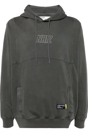 Izzue Logo-embroidered cotton hoodie