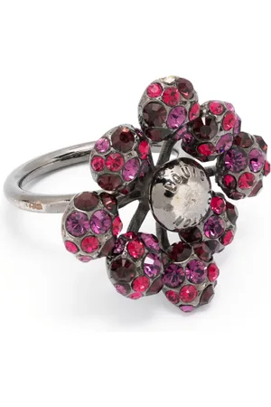 LOUIS VUITTON 2000s rhinestone-embellished floral ring