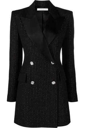 Alessandra Rich Double-breasted pinstripe blazer dress