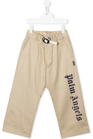 Palm Angels Logo-print straight-leg trousers