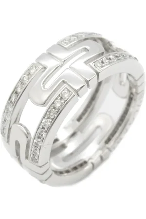 Bvlgari 18K white gold Parentesi diamond ring