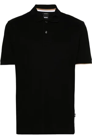 HUGO BOSS Piqué-weave cotton polo shirt