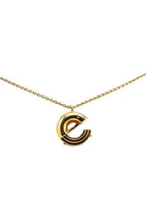 LOUIS VUITTON 2014 Plated LV and Me Letter E Necklace costume necklace