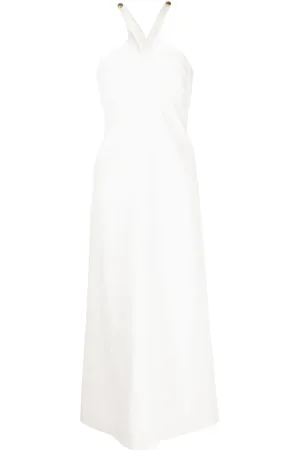 ROSETTA GETTY Halterneck-detail maxi dress