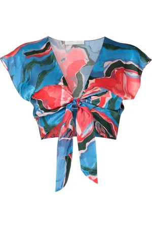 CLUBE BOSSA Gert abstract-print crop top
