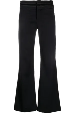 Gucci 1990s appliqu?? stripes flared trousers