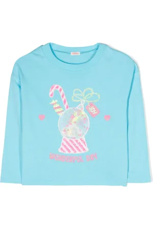 Billieblush Graphic-print long-sleeve T-shirt