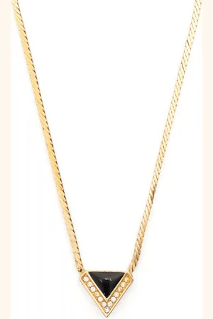 Dior 1990s rhinestone-embellished chain necklace
