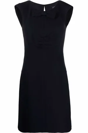 CHANEL 2008 bow detail sleeveless dress