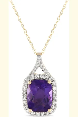 LB Exclusive Diamond and amethyst necklace