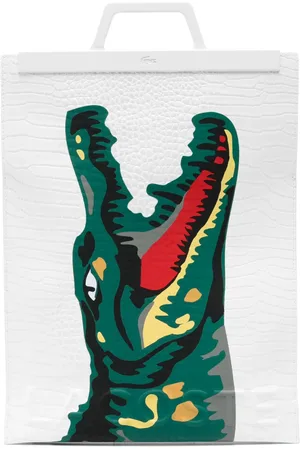 Lacoste Crocodile-print tote bag