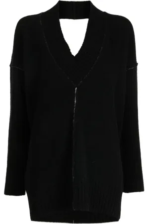ISABEL BENENATO Open-back V-neck jumper
