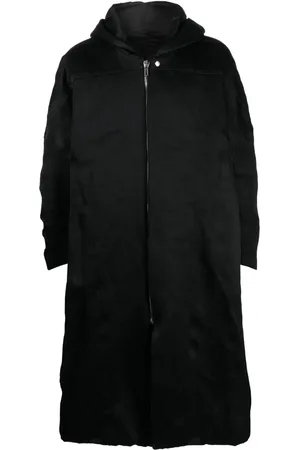 Rick Owens Zip-up textured hooded coat