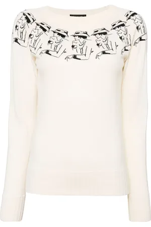 CHANEL Embroidered cashmere jumper