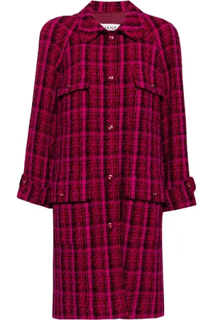 CHANEL 1995 checked single-breasted coat