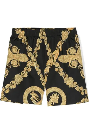 VERSACE Baroque-pattern print swim shorts