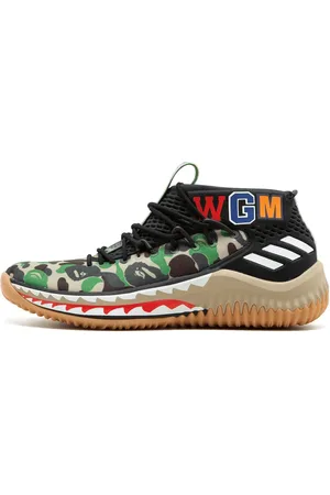 adidas X BAPE Dame4 "Green Shark ABC Camo" sneakers