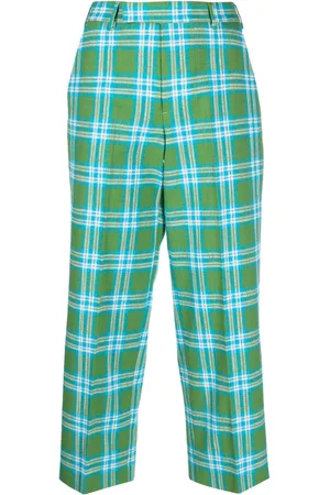 PT Torino Check-pattern cropped trousers