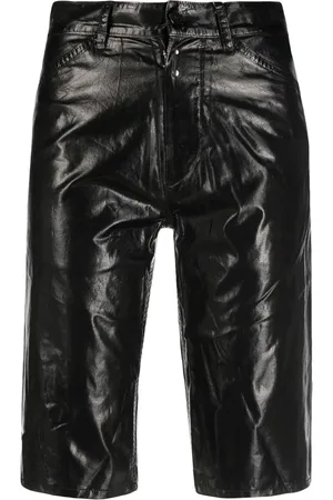 Maison Margiela Laminated straight denim shorts