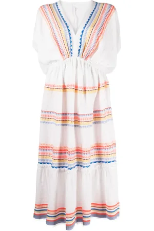 Lemlem Bekah plunging V-neck dress