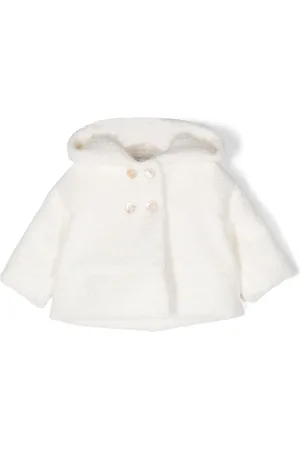 LA STUPENDERIA Hooded shearling coat