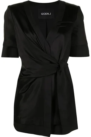 GOEN.J Inside-out short wrap-blazer