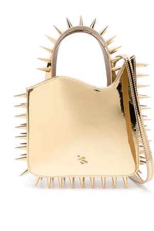 LE SILLA Jagger spike-stud patent-leather tote bag