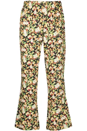 Marni Floral-print pull-on trousers