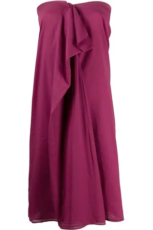 Maison Margiela 2000s ruffled detailing strapless dress
