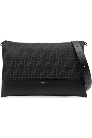 Fendi FF-jacquard clutch bag