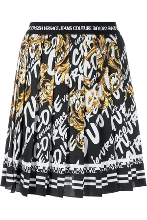 VERSACE Barocco-print pleated skirt
