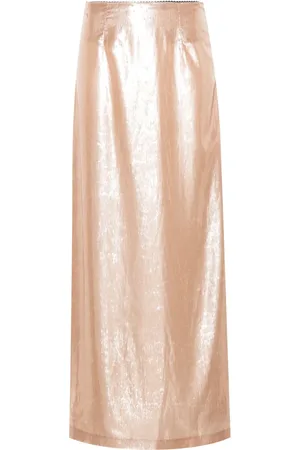 ..,MERCI Fringed maxi skirt