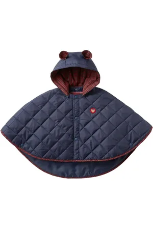 Familiar Detachable-hood quilted cape