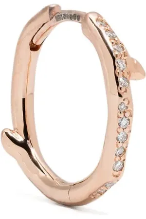 SHAUN LEANE 18kt rose gold vermeil Cherry Branch single hoop earring