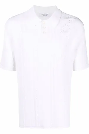 Marine Serre Crescent Moon-pattern polo shirt