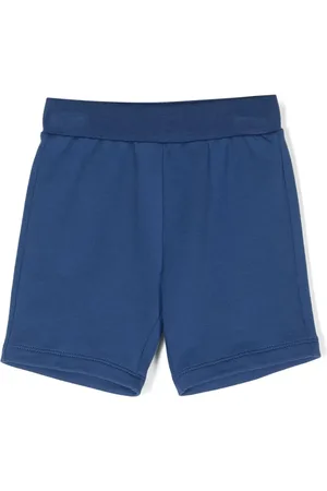 Roberto Cavalli Logo-embroidered cotton track shorts