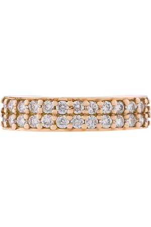 Anita 18kt rose gold double row diamond ear cuff
