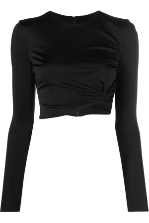 VERSACE X Dua Lipa knotted crop top