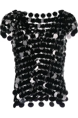 Paco rabanne Paillette disc short-sleeve top