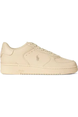 Ralph Lauren Logo-embroidered leather sneakers