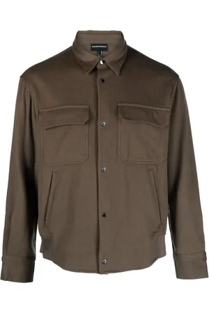 Emporio Armani Brushed cargo-pocket shirt jacket