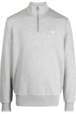 Fred Perry Embroidered-logo zipped sweatshirt